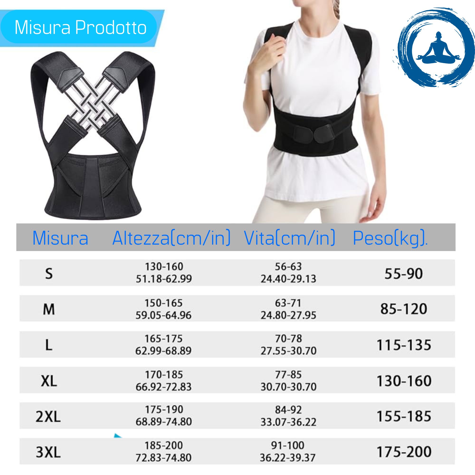Postura Zen™️ - Correttore posturale con terapia magnetica